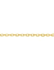 Solid Diamond Cut Cable Chain 14K Gold Yellow Ch123 18 Inch