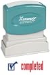 Xstamper "COMPLETED" Title Stamp, 1 .625 x 0.5 Inches, Blue (1026)