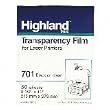 3M Highland Laser Transparency Film