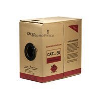 1000FT 24AWG Cat5e 350MHz UTP Solid (CMX) , Bulk Ethernet Cable, Direct Buria...