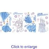 Cinderella self-stick room appliques