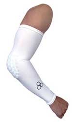 McDavid HexPad Power Shooter Arm Sleeve - White, Small