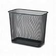 Rectangular Waist Bin, Steel Mesh, 10" x 16-7/10" x 14-7/10", Black (SPR52771) Category: Desk Wastebaskets