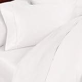 600TC Single-Ply Cotton Sheet Set with Bonus Cases, King, Ivory