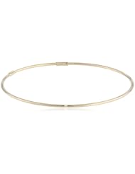 14k Yellow Gold D-Cut Thin Slip-On Bangle Bracelet, 7.75"