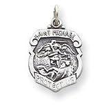Sterling Silver St.Michael Badge Medal Charm