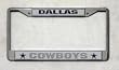 Dallas Cowboys Chrome License Plate Frame - SET OF 6 - Sports Merchandise