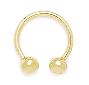 14k Yellow Gold 14 Gauge Circular Body Piercing 