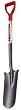 Ames True Temper Classic Drain Shovel With 30-Inch D-Grip Wood Handle 1552100