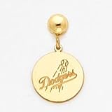 14K Los Angeles Dodgers Dodgers On Disc Post Dangle Earrings