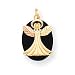 10k Tri-color Black Hills Gold Onyx Angel Pendant