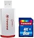 Transcend 8 GB Class 6 SDHC Flash Memory Card with USB Card Reader TS8GSDHC6-P2