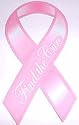 Breast Cancer Find the Cure Ribbon 8" Ribbon Car Magnet