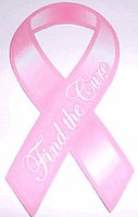 Breast Cancer Find the Cure Ribbon 8 Ribbon Car Magnet