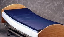 ^MEDCREST GEL FOAM OVERLAY 34X76X3.5 WAREA). GENTLE CONVOLUTED FOAM TOPPER. DARK BLUE NYLEXLIGHT BLU