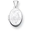 Sterling Silver Butterfly Oval Locket