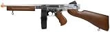 Thompson M1A1 Airsoft AEG, Drum Mag, Clear/Wood