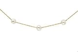 5-6mm Cultured Freshwater Pearl 14K Yellow Gold Necklace