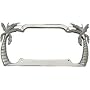 Palm Trees License Plate Frame (Chrome Plated Metal)