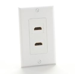 HDMI Wall Plate - 2 Port - White