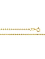 14K Yellow Gold 20 Inch Hollow Bead Chain