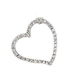 14k White Gold & Diamond Heart Pendant (0.17ctw)