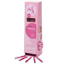 Hospeco VP-75-300 Pink Vending Machine Tampon Dispenser Starter Kit