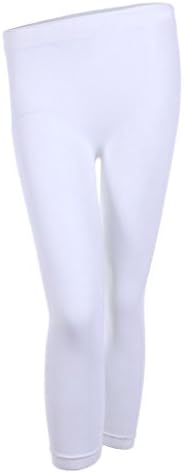 Mb Trend Seamless Solid Capri Length Leggings, One Size, White