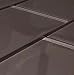 Reflections Subway Glass Tile 3x6" Clear Chocolate Brown