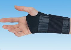 Elastic Wrist Support with Stays - Black - Left