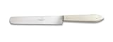 Consigli Scarperia Round Smooth Tip 4-Piece White Metacrylate Handle Steak Knife, 5-1/10-Inch Blade