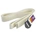 Yoga Gürtel weiß 38mm x 2,5m 100 % Baumwolle mit Plastikschnalle