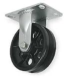 Industrial Grade 1NWD6 Rigid Caster, V Groove, 4 In, 800 Lb