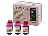Lexmark 15M0100 Inkjet Cartridge, 3 Cartridges, High-Yield, Black