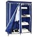 Navy Blue Double Bedroom Furniture Portable Storage Wardrobe Cupboard with 5 SHELVES