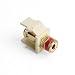 Leviton 40833-BAR QuickPort Binding Post Connector, Red Stripe, Almond