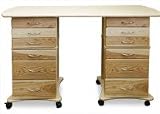 Hinterberg Design The Perfect Caddy 4000D Sewing Crafts Room Double Cabinet Tower Table