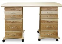 Hinterberg Design The Perfect Caddy 4000D Sewing Crafts Room Double Cabinet Tower Table