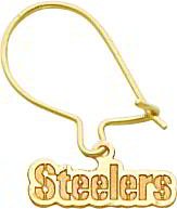 14K Gold NFL Football Pittsburgh Steelers Earrings