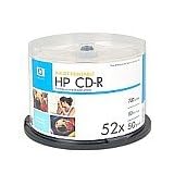 HP White Injet Printable 52x CDR (50 tub)