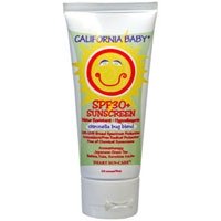 California Baby Face & Body Sunscreen Lotion SPF 30+, Summer blend -Citronella Bug Blend , 2.9 oz