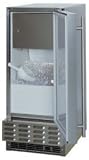 15 Clear Ice Maker, Stainless Steel cabinet, brushed aluminum door frame, stainless steel door panel w/ professional style stainless steel handle