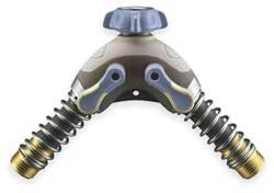 Westward 2LPN7 Dual Hose Faucet Connector, 3/4 In