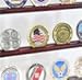 sfDisplay.com, Factory Direct Display Cases 2 Shelves Military Challenge Coin Curio Stand Rack w/UV Protection Viewing from Both Side, Black