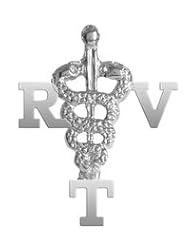 NursingPin - Registered Vet Tech RVT Lapel Pin in Silver for Graduation