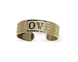10k Yellow Gold Love Toe Ring 10 KT Womens Toering