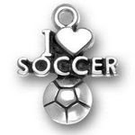 Sterling Silver Charm – I Love Soccer C4611 – Jewelry