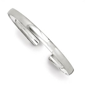 Genuine IceCarats Designer Jewelry Gift Sterling Silver 5.25Mm Fancy Cuff Bangle Bracelet