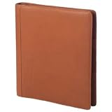 Clava Leather Three Ring Binder Tan by CLAVA LEATHER