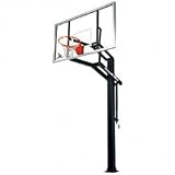 Goalrilla GLR GS I In-Ground Basketball System with 72-Inch Aluminum Framed Tempered Glass Backboard w/ Pole Pad